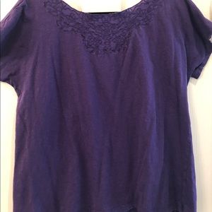 Embroidered Purple Loft Top